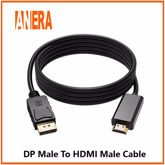 Port d'affichage vers câble HDMI câble haute résolution mâle vers mâle 4K pour moniteur d'ordinateur 3m