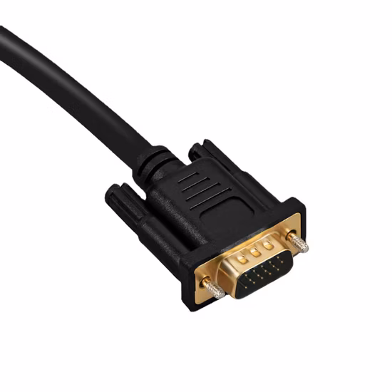 Écran de prise mâle 15 broches, connexion de données VGA d'ordinateur avec connecteurs à noyaux de Ferrite, prise en charge Full HD 1080P pour téléviseurs hd