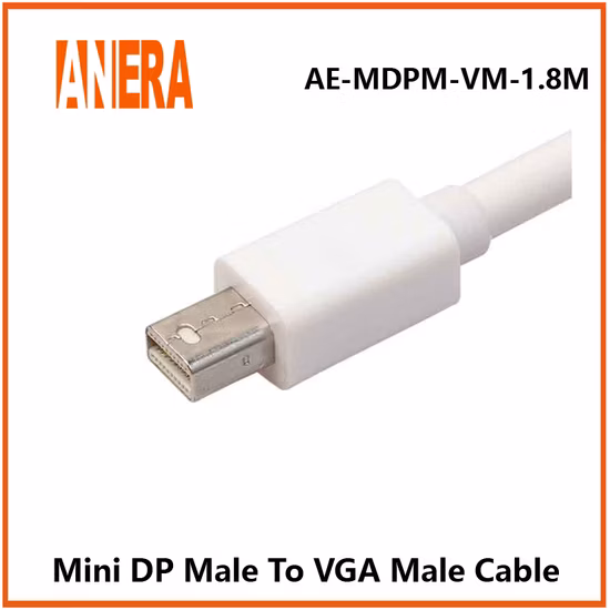 Anera offre spéciale Dp Display Port vers VGA convertisseur câble adaptateur vidéo 3 m